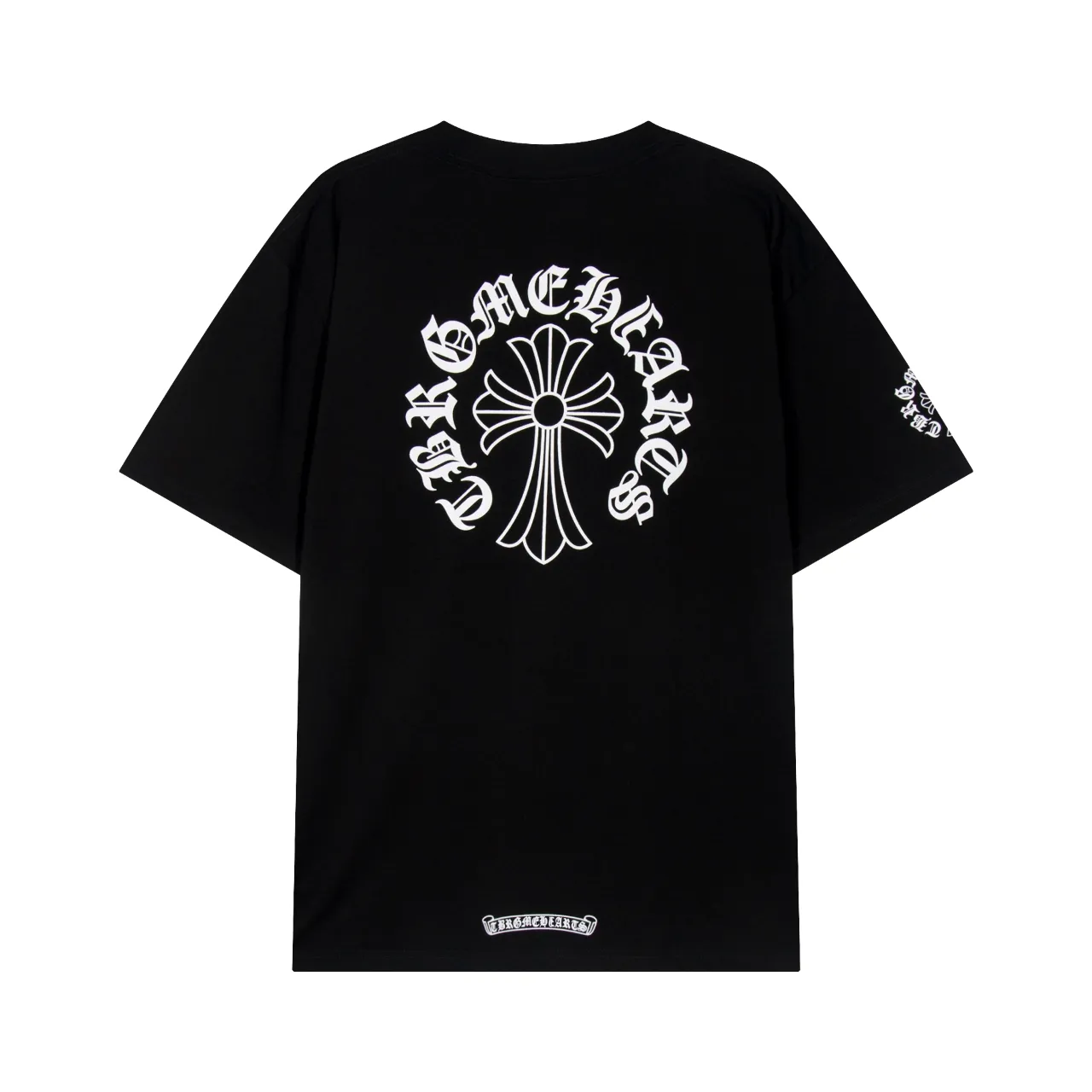 P150 Chrome Hearts Chrome Hearts Sanskrit Cross Armband Short Sleeve Size: SMLXL Color: Black